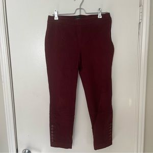 Talbots maroon skinny trousers